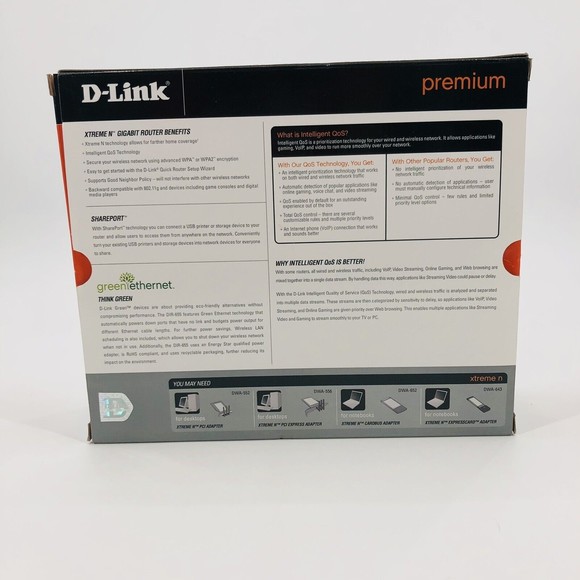 D-Link DIR-655 Xtreme N Gigabit Wireless Router 4 Ports Complete Factory Reset - Picture 2 of 12